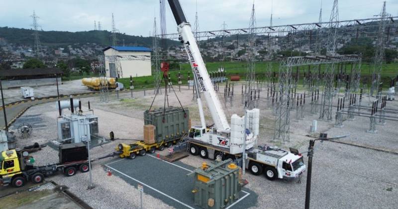 3 transformadores se destinarán a la Subestación Pascuales, en Guayaquil / Foto: cortesía Ministerio de Energía y Minas