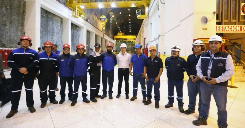 El 14 de enero, el presidente Daniel Noboa visitó la hidroeléctrica Paute Molino / Foto: cortesía Presidencia