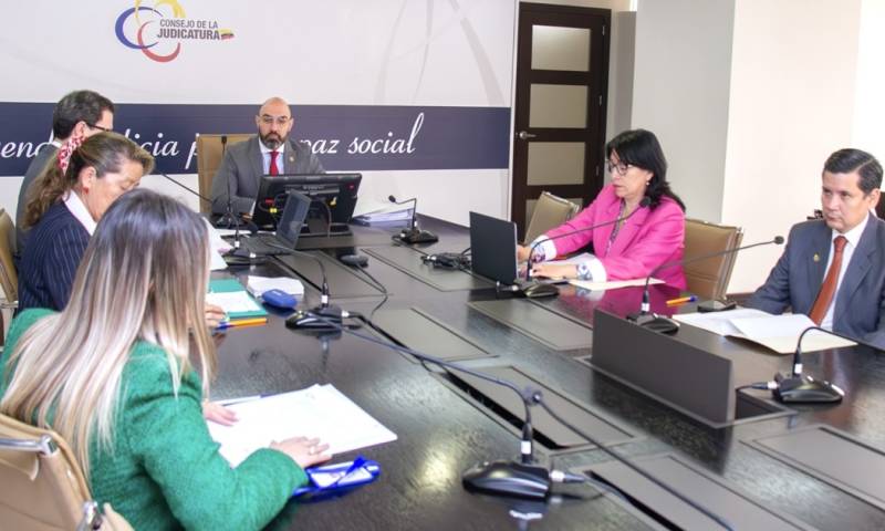 El Consejo de la Judicatura está presidido por Mario Godoy (centro) / Foto: cortesía Consejo de la Judicatura