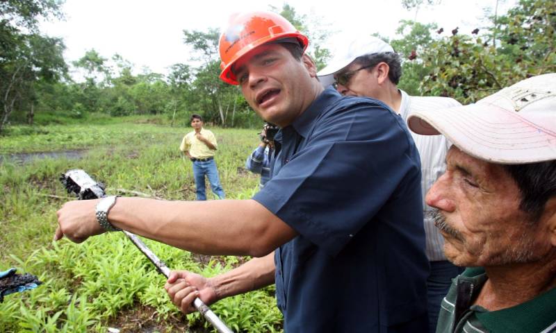 El expresidente Rafael Correa promocionó la campaña contra Chevron desde 2007 / Foto: El Oriente 