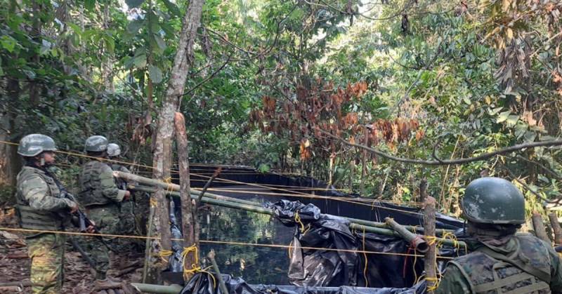 El hallazgo está vinculado a actividades ilegales de organizaciones narcotraficantes / Foto: cortesía Ejército Ecuatoriano