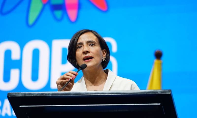 La ministra de Ambiente y Desarrollo Sostenible de Colombia, Susana Muhamad, asuma la presidencia del evento / Foto: cortesía RCN