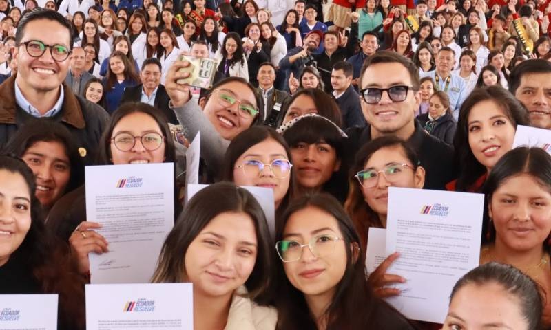 La presentación se llevó a cabo en la Escuela Superior Politécnica de Chimborazo / Foto: cortesía Presidencia 