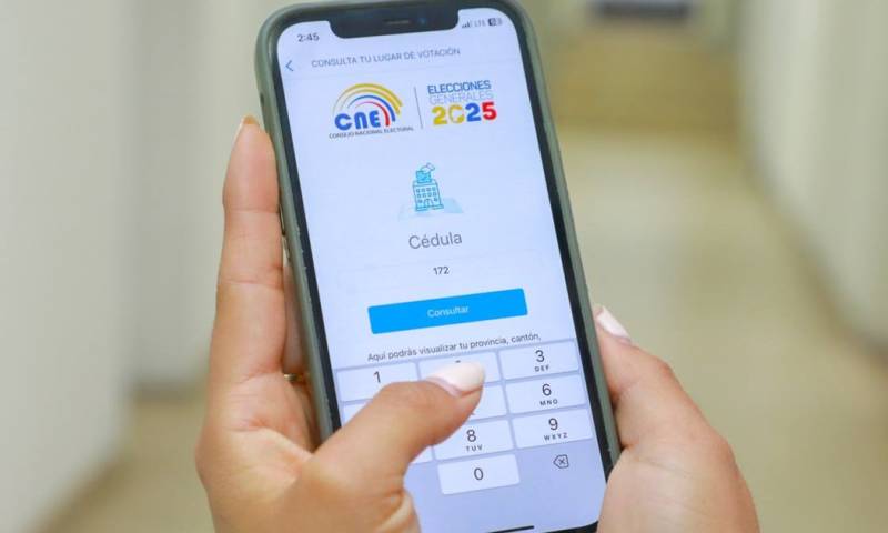 En el aplicativo móvil CNE APP se puede consultar dónde votar / Foto: cortesía CNE