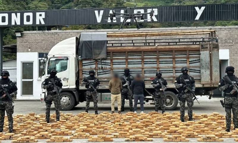 El operativo se realizó en el Valle de los Quijos, sector Baeza-Guagrayacu / Foto: cortesía Policía Nacional 