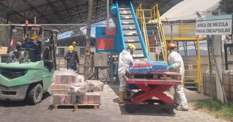 El proceso de encapsulamiento permite destruir entre 1.7 a 2 toneladas por hora./ Foto: cortesía Ministerio del Interior