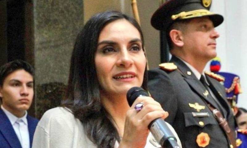 La vicepresidenta Verónica Abad acusó a Daniel Noboa de preparar golpe de Estado / Foto: cortesía 