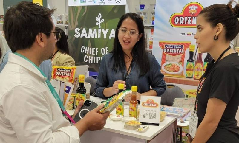 Ecuador presentó snacks de plátano, yuca, maíz, barras de chocolate, pastas, salsas... / Foto: cortesía Ministerio de Producción 