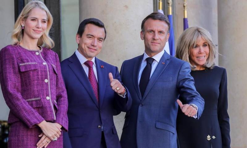 De momento, no ha transcendido el contenido de la reunión entre Macron y Noboa / Foto: EFE