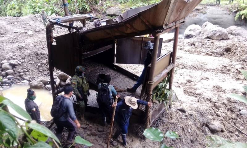 La Amazonía ecuatoriana se encuentra bajo una amenaza crítica debido a la minería ilegal / Foto: cortesía Ejército 