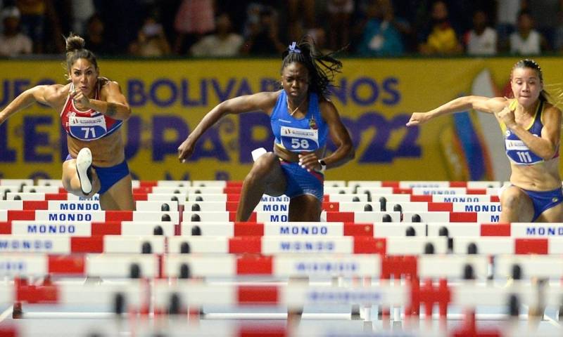 Maribel Caicedo impuso una marca de 12.61 segundos en los 100 metros vallas / Foto: cortesía Comité Olímpico Ecuatoriano 