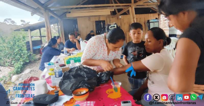 Uno de los aspectos a destacar fue la entrega gratuita de medicamentos y suplementos nutricionales esenciales / Foto: cortesía Fundación Caminantes sin Fronteras