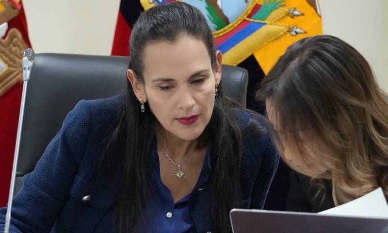 Inés Manzano, ministra de Ambiente, presidió la reunión del COE Nacional / Foto: cortesía SNGR