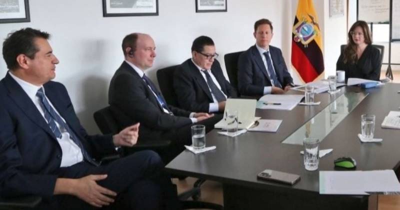 La viceministra de Minas, Rebeca Illescas, se reunió con representantes de Solaris Resources / Foto: cortesía Ministerio de Energía y Minas