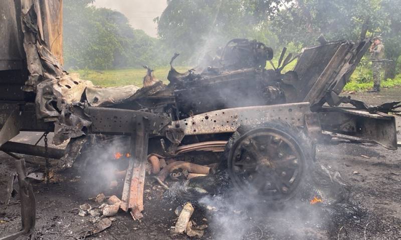 La acción se le atribuye a la guerrilla del Ejército de Liberación Nacional (ELN) / Foto: cortesía Ejército de Colombia 