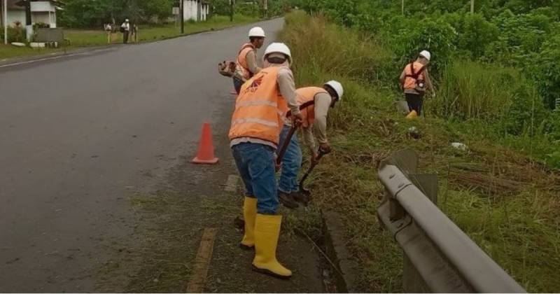 Los trabajos en las vías de Orellana iniciaron ayer / Foto: cortesía MTOP