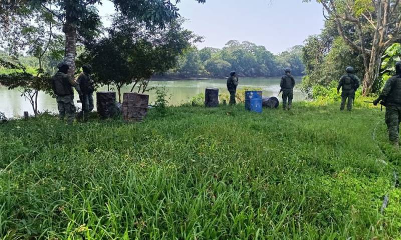 Las tropas identificaron que el sitio lo ocuparon recientemente unas 20 personas / Foto: cortesía Ejército 