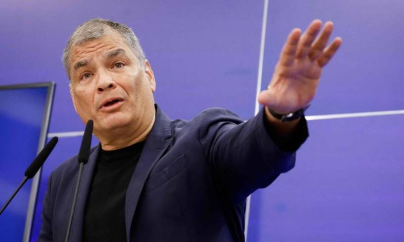 Rafael Correa estuvo en el Parlamento Europeo, donde solicitó sanciones para Ecuador / Foto: cortesía