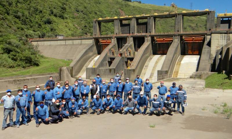 La central hidroeléctrica aprovecha las aguas del río Pastaza / Foto: cortesía CELEC