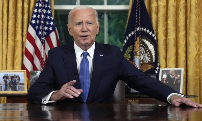 Desde el Despacho Oval de la Casa Blanca, Biden dio un discurso./ Foto: cortesía EFE