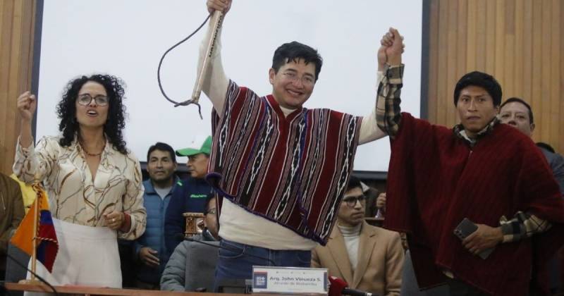 El alcalde de Riobamba, John Vinueza, fue electo para el periodo 2023-2027 / Foto: cortesía John Vinueza