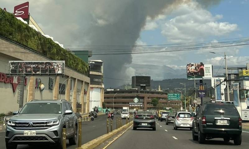 El incendio de Pifo afectó a Tumbaco, Cumbayá y otras zonas del valle / Foto: cortesía 