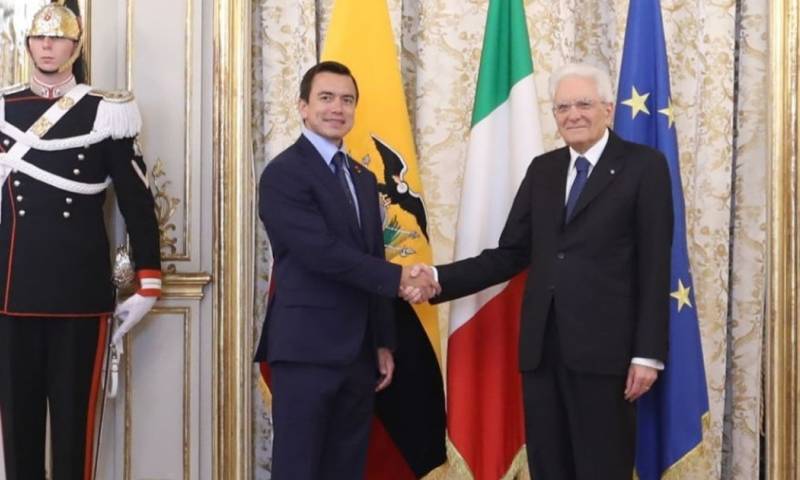  Daniel Noboa se reunió con el presidente de Italia, Sergio Mattarella / Foto: cortesía Presidencia 