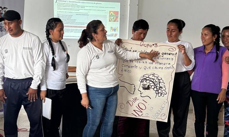 Los talleres en Orellana incluyeron diversas actividades / Foto: cortesía MIES