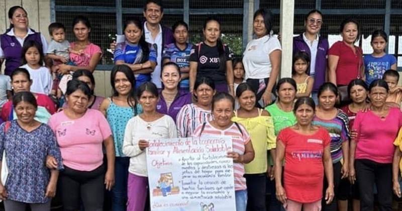 Las familias de Morona Santiago participaron en los talleres / Foto: cortesía MIES