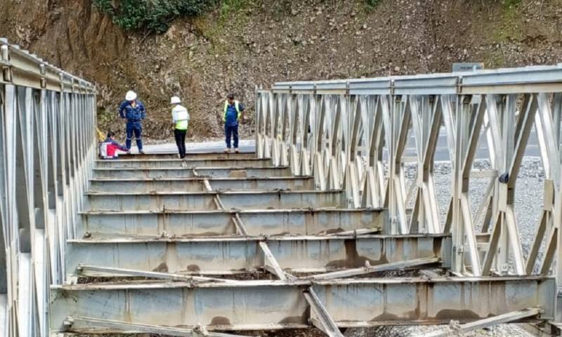 En las próximas semanas se iniciará el armado de un puente en Napo/ Foto: cortesía MTOP