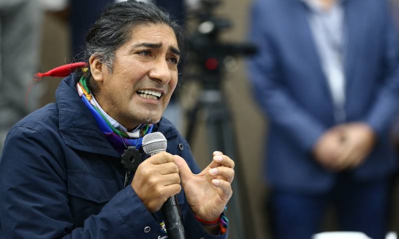 El excandidato presidencial Yaku Pérez informó en una rueda de prensa que entregaron una documentación requerida por la CIDH / Foto: EFE