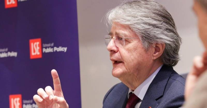 El expresidente Guillermo Lasso participó ayer un evento en London School of Economics / Foto: cortesía Guillermo Lasso